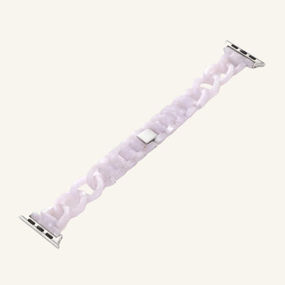 Bracelet Apple Watch résine chaîne écaille de tortue femme