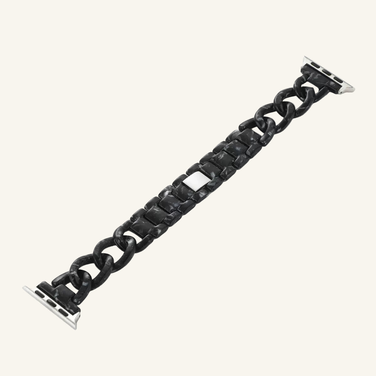 Bracelet Apple Watch résine chaîne rose femme