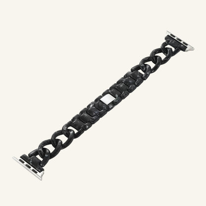 Bracelet Apple Watch résine chaîne rose femme