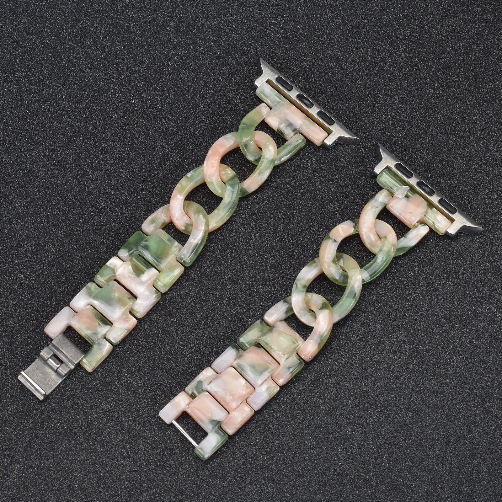 Bracelet Apple Watch résine chaîne tressée femme — La Torsade