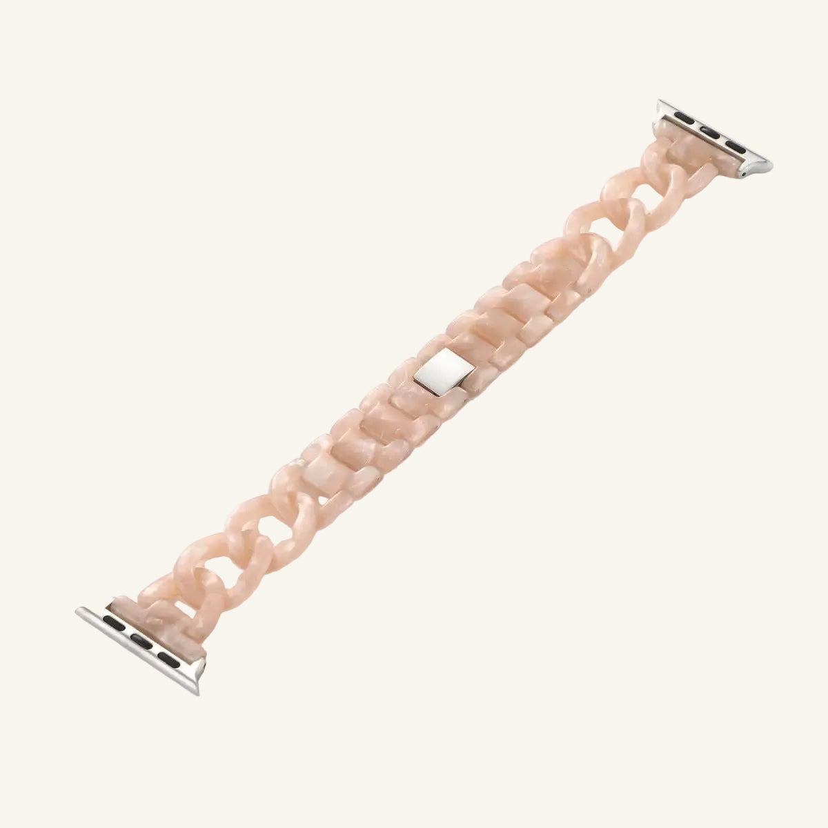 Bracelet Apple Watch résine chaîne violet femme