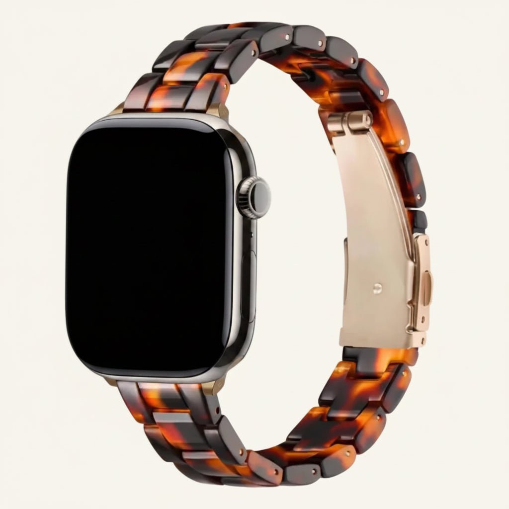Bracelet Apple Watch résine écaille de tortue femme
