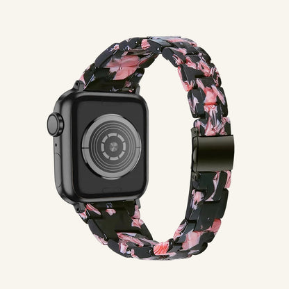 Bracelet Apple Watch résine fine blanc nacré femme