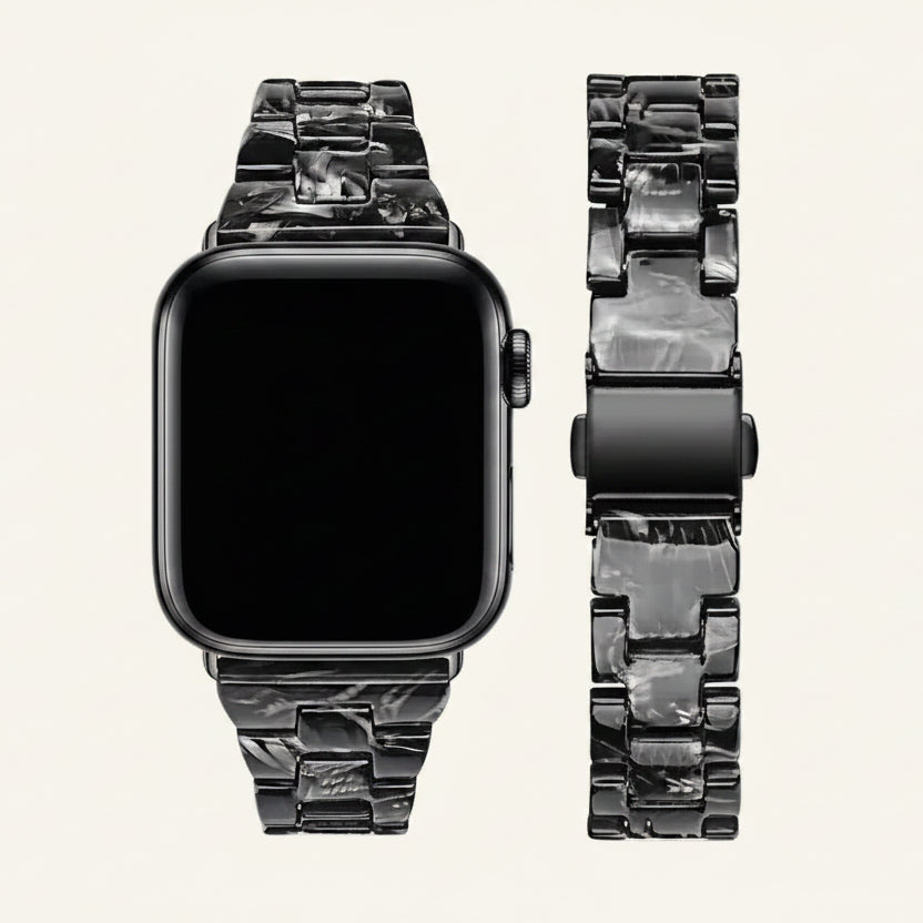 Bracelet Apple Watch résine fine écaille de tortue femme