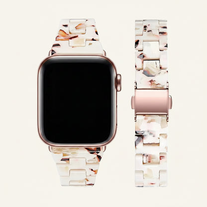 Bracelet Apple Watch résine fine imprimé léopard femme