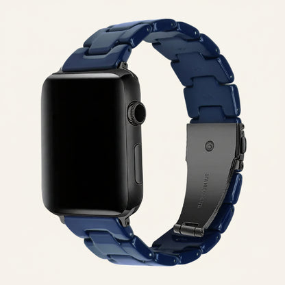 Bracelet Apple Watch résine fleur rose femme