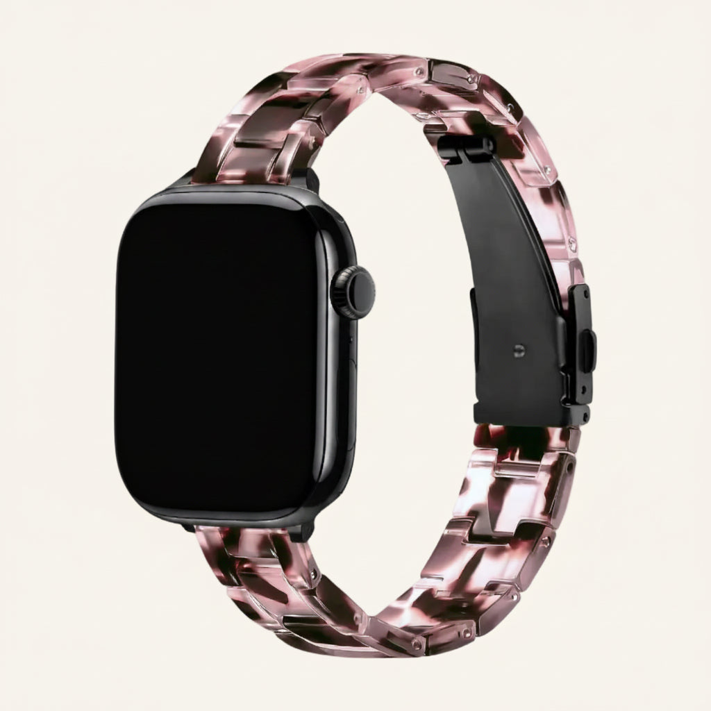 Bracelet Apple Watch résine gris transparent femme