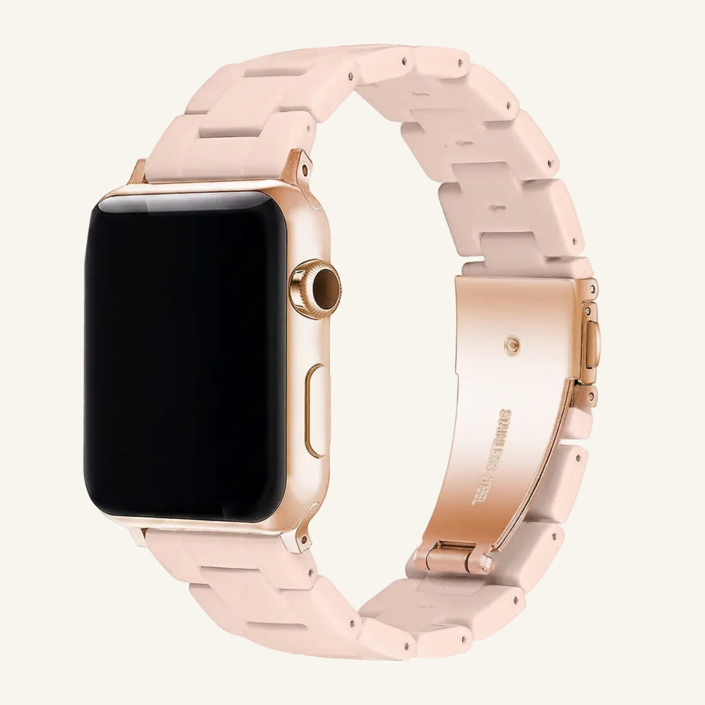 Bracelet Apple Watch résine imprimé léopard femme
