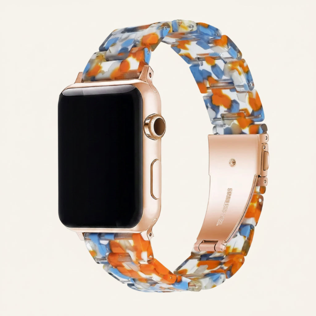Bracelet Apple Watch résine nougat femme