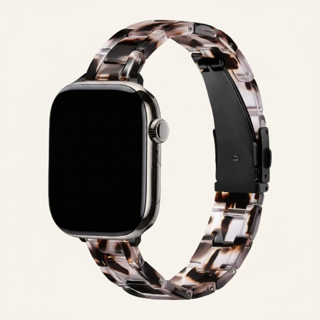 Bracelet Apple Watch résine nougat femme