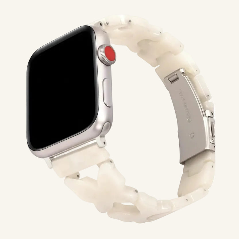 Bracelet Apple Watch résine papillon noir femme