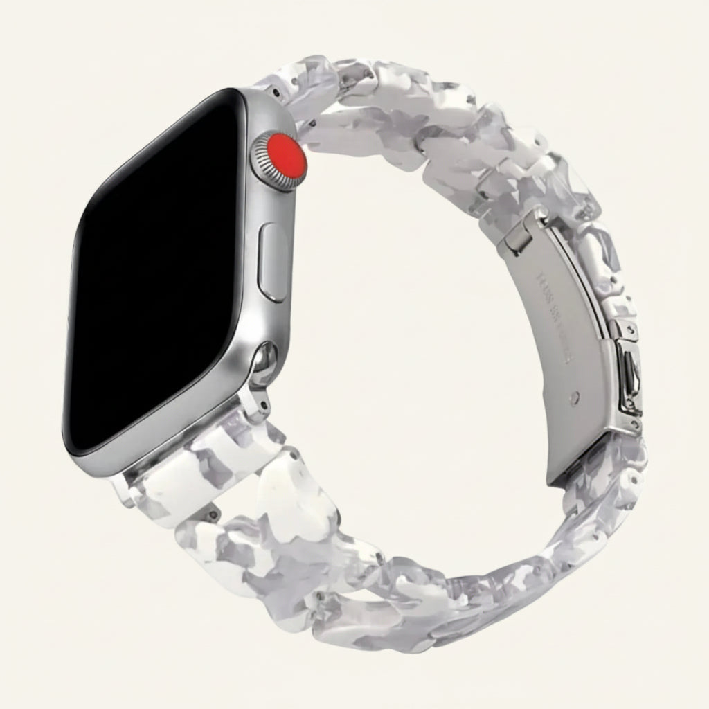 Bracelet Apple Watch résine papillon orange femme