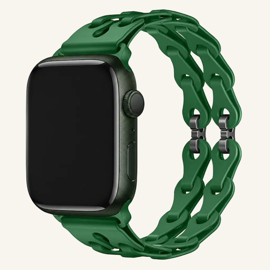 Bracelet Apple Watch silicone ajouré arc-en-ciel femme