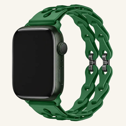 Bracelet Apple Watch silicone ajouré arc-en-ciel femme