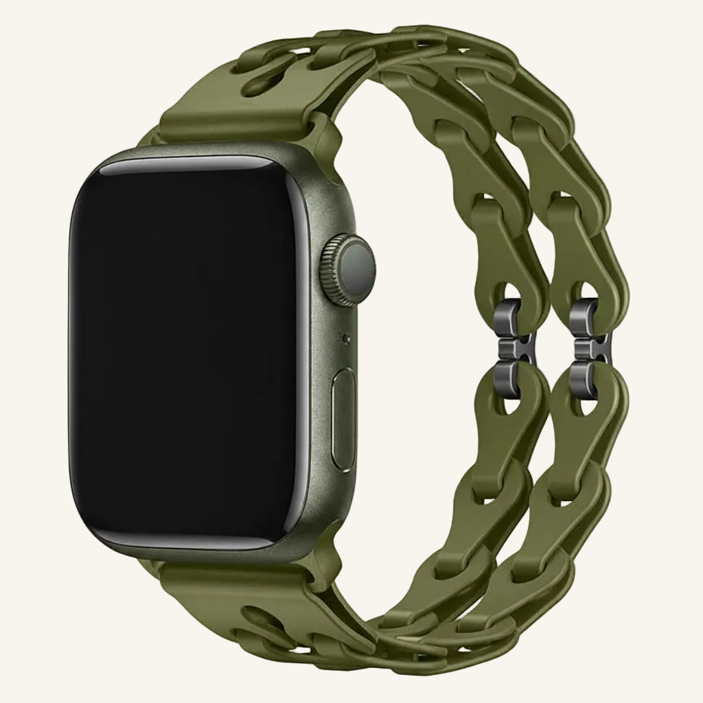 Bracelet Apple Watch silicone ajouré blanc femme