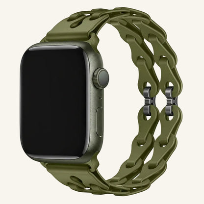 Bracelet Apple Watch silicone ajouré blanc femme