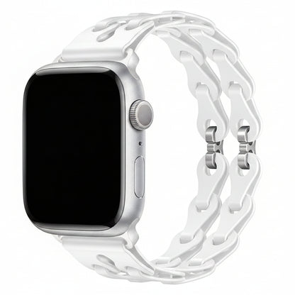 Bracelet Apple Watch silicone ajouré lavande femme