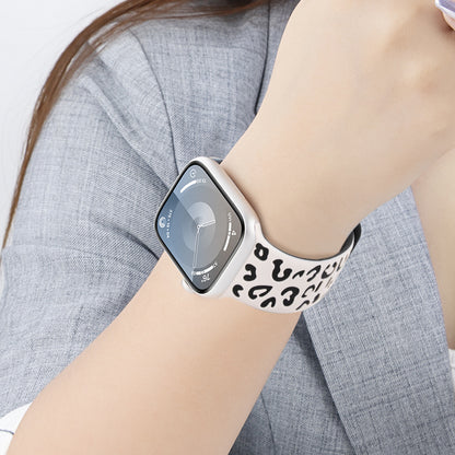 Bracelet Apple Watch silicone bicolore marron et noir