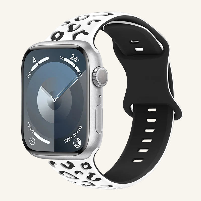 Bracelet Apple Watch silicone bicolore compatible Series SE et Ultra
