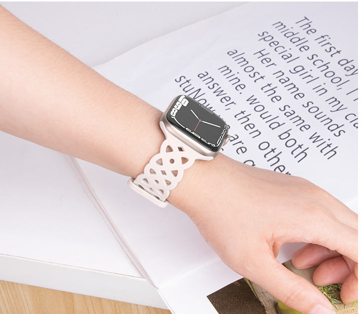 Bord ajouré façon dentelle du bracelet Apple Watch silicone