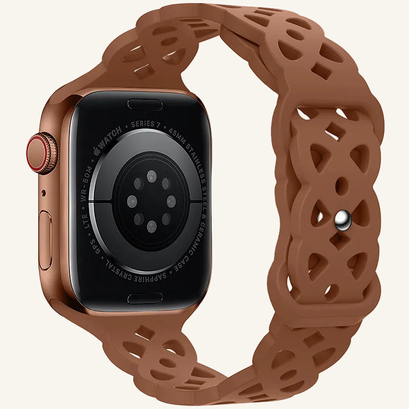 Bracelet Apple Watch silicone dentelle gamme de couleurs