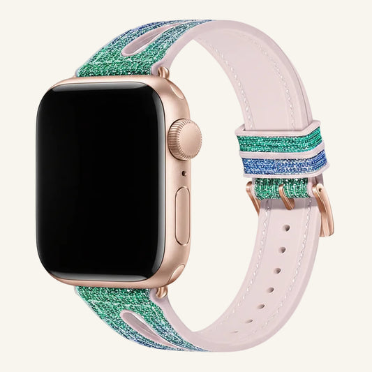 Bracelet Apple Watch silicone iridescent compatible Series SE et Ultra