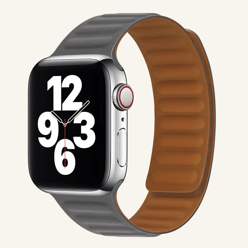 Bracelet Apple Watch silicone magnétique bleu nuit