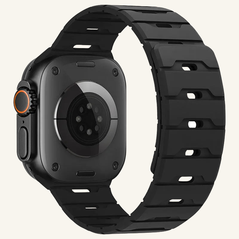 Bracelet Apple Watch silicone magnétique bleu nuit