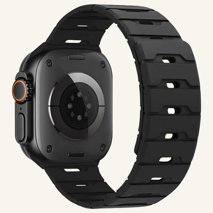 Bracelet Apple Watch silicone magnétique bleu nuit
