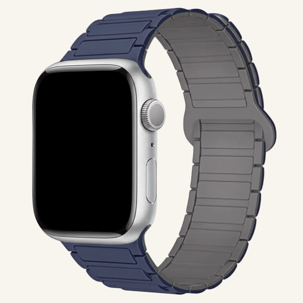 Bracelet Apple Watch silicone magnétique chocolat minuit