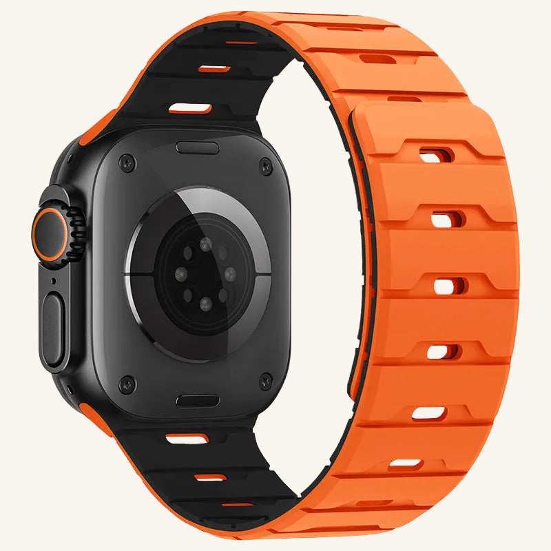 Bracelet Apple Watch silicone magnétique écaille compatible Series SE et Ultra