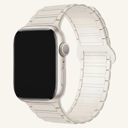 Bracelet Apple Watch silicone magnétique noir motif I