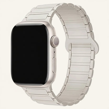 Bracelet Apple Watch silicone magnétique motif I compatible Series SE et Ultra