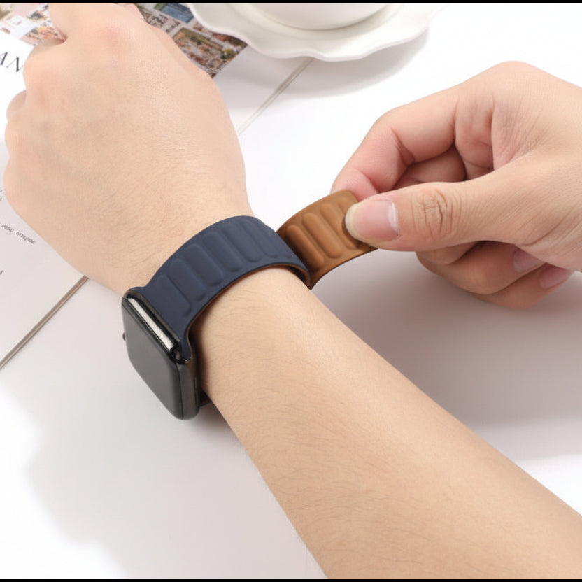 Bracelet Apple Watch silicone magnétique multicolore — Le Caméléon