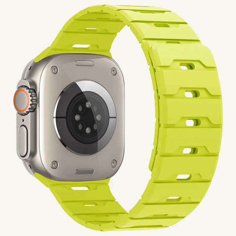 Bracelet Apple Watch silicone magnétique vert militaire