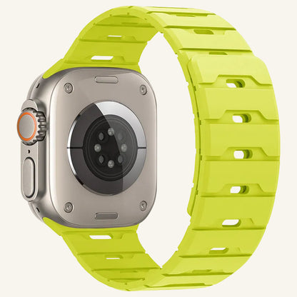 Bracelet Apple Watch silicone magnétique vert militaire