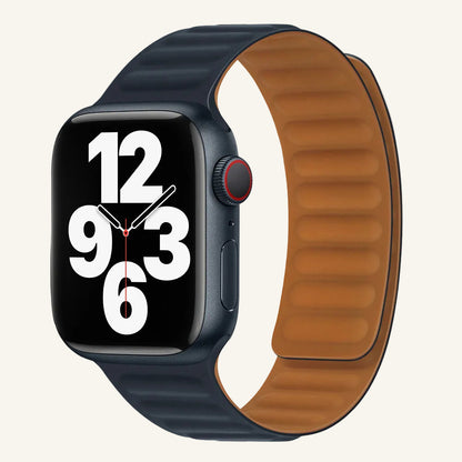Bracelet Apple Watch silicone magnétique vert paon