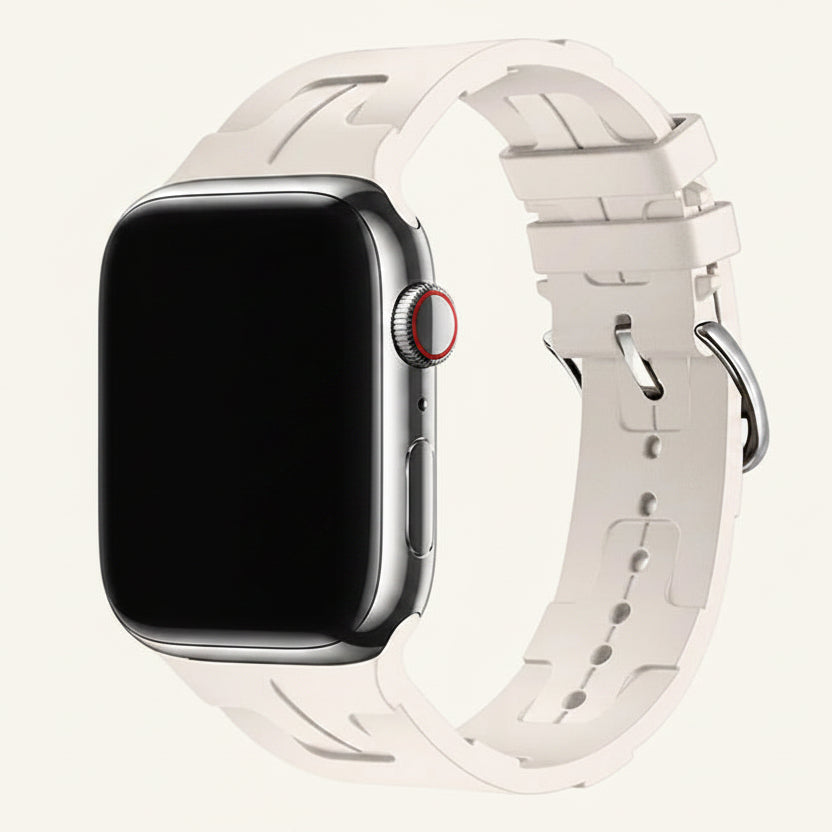 Bracelet Apple Watch silicone motif H gamme de couleurs