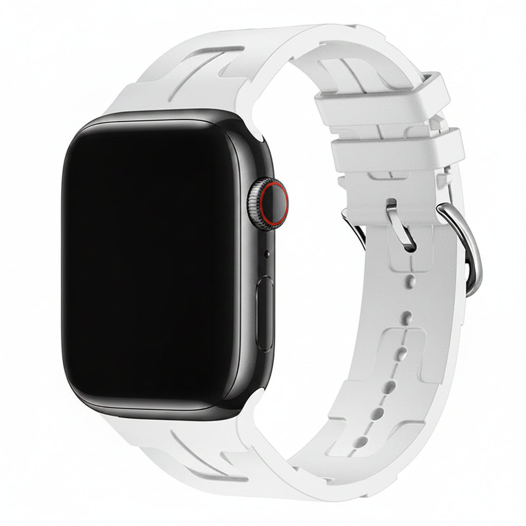 Bracelet Apple Watch silicone motif H khaki
