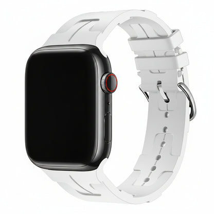 Bracelet Apple Watch silicone motif H khaki