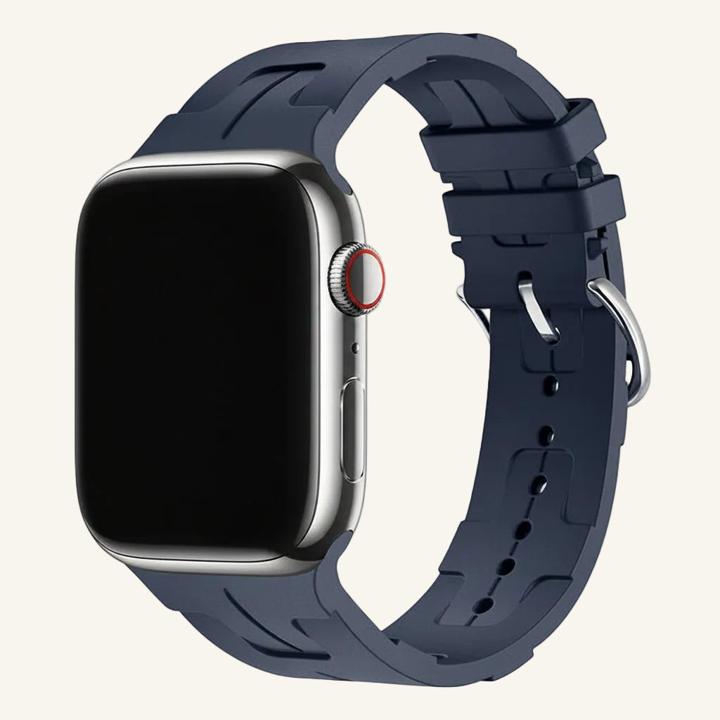 Bracelet Apple Watch silicone motif H orange