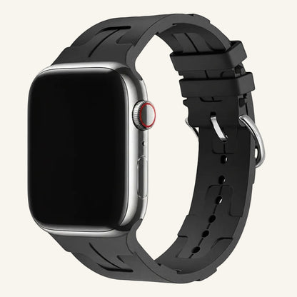 Bracelet Apple Watch silicone motif H sable rose