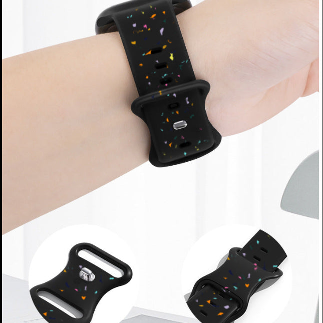 Bracelet Apple Watch silicone pastel boucle en 8 femme — La Douce