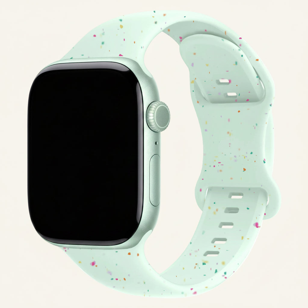 Bracelet Apple Watch silicone pastel sable rose femme