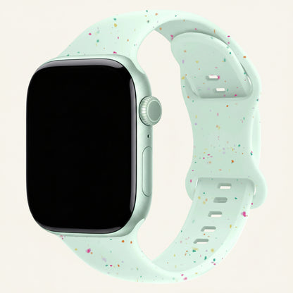 Bracelet Apple Watch silicone pastel sable rose femme