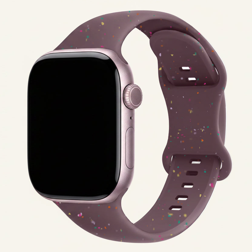 Bracelet Apple Watch silicone pastel violet bleu femme
