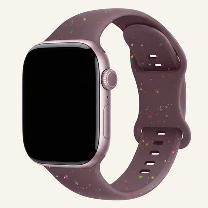 Bracelet Apple Watch silicone pastel violet bleu femme