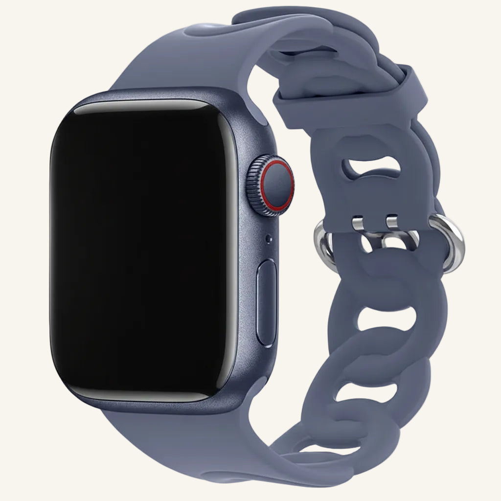 Bracelet Apple Watch silicone résille blanc femme