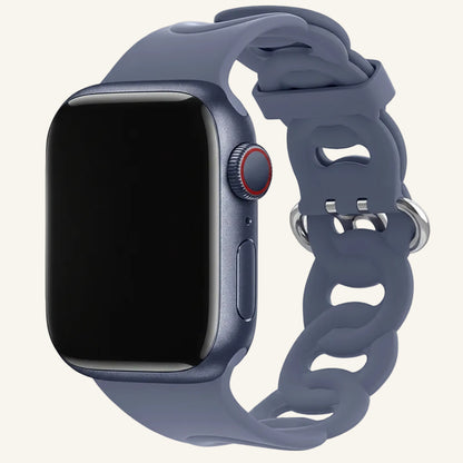 Bracelet Apple Watch silicone résille blanc femme
