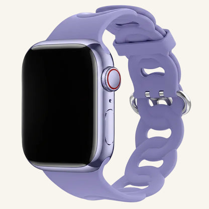 Bracelet Apple Watch silicone résille bleu nuit femme